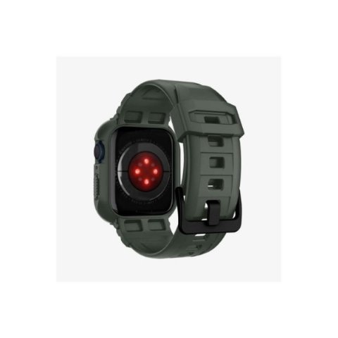 Apple Watch Seri (45mm / 44mm) Kılıf, Spigen Rugged Armor Pro Military Green Outlet
