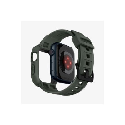 Apple Watch Seri (45mm / 44mm) Kılıf, Spigen Rugged Armor Pro Military Green Outlet