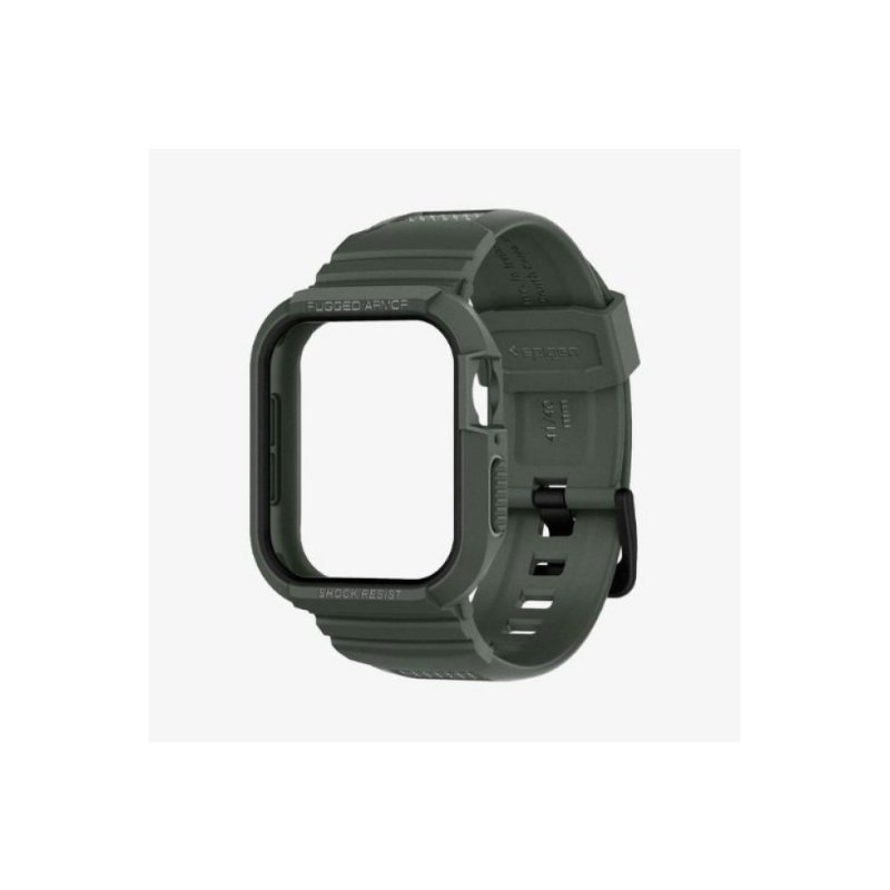 Apple Watch Seri (45mm / 44mm) Kılıf, Spigen Rugged Armor Pro Military Green Outlet