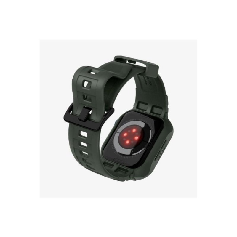 Apple Watch Seri (45mm / 44mm) Kılıf, Spigen Rugged Armor Pro Military Green Outlet
