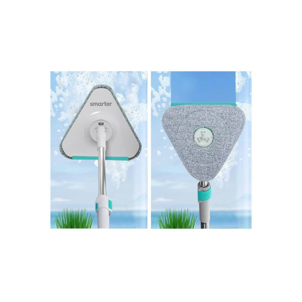 Smarter Aqua Master + Ucgen Aparat Temız & Kırlı Suyu Ayırma Ozellıgı Otomatık Temızlık Setı Mop Paspas Cam Ve Kose Icın