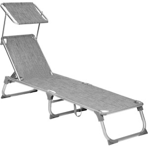 Songmics GCB19 55x193x31 cm Gölgelikli Katlanabilir Şezlong Outlet