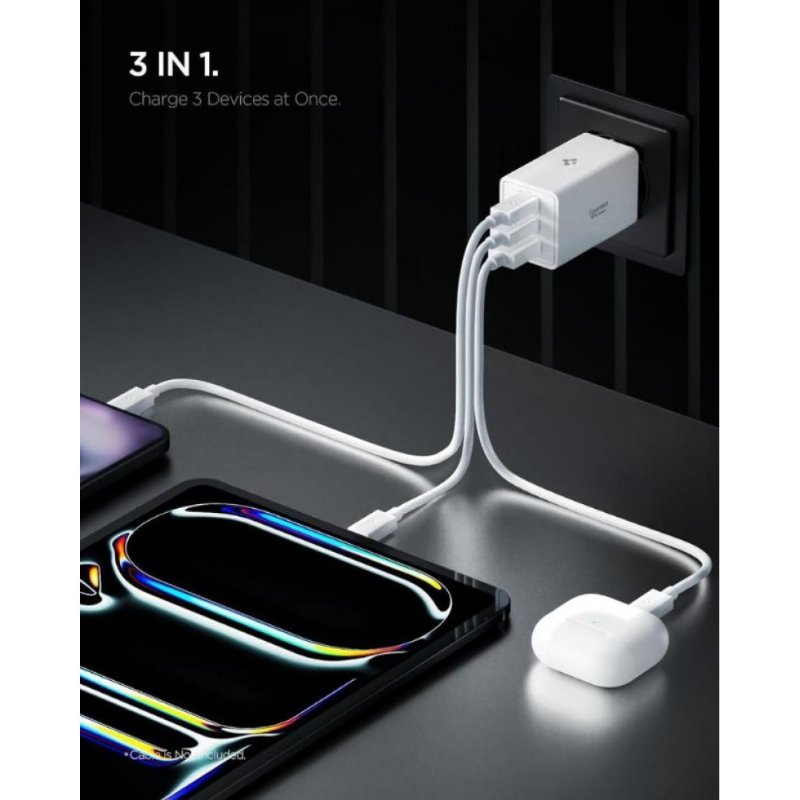 Spigen ACH08710 67 W Hızlı Şarj Adaptörü Teşhir Spigen ACH08710 67 W Hızlı Şarj Adaptörü Teşhir