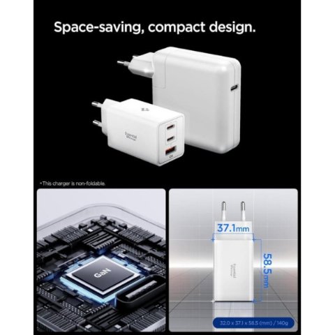 Spigen ACH08710 67 W Hızlı Şarj Adaptörü Teşhir Spigen ACH08710 67 W Hızlı Şarj Adaptörü Teşhir