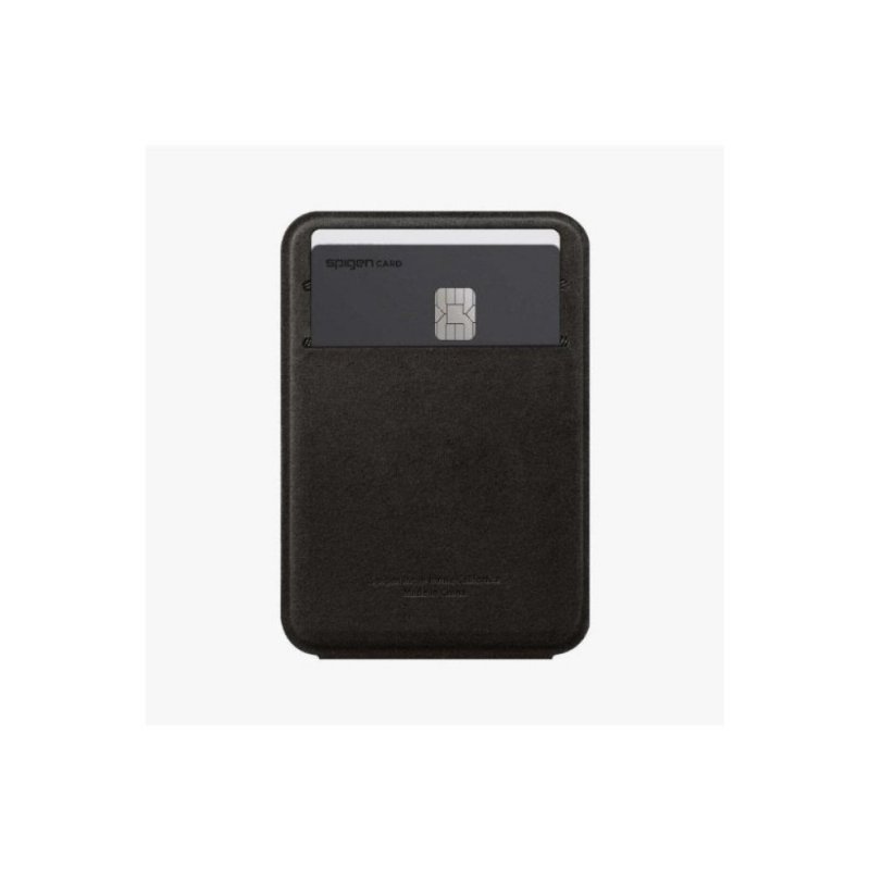 Spigen Apple iPhone 15 / iPhone 14 / iPhone 13 / iPhone 12 Serileri için Smart Fold Manyetik Cüzdan MagSafe Gunmetal Outlet
