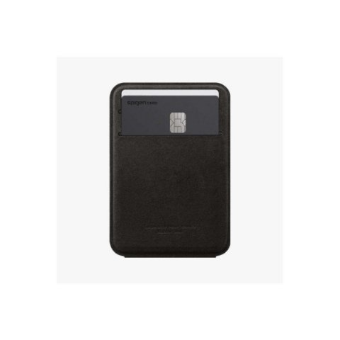 Spigen Apple iPhone 15 / iPhone 14 / iPhone 13 / iPhone 12 Serileri için Smart Fold Manyetik Cüzdan MagSafe Gunmetal Outlet