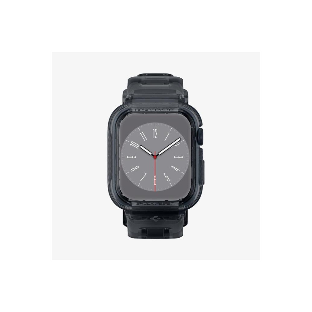 Spigen Apple Watch 45mm (Seri 9/8/7) Kılıf & Kordon Kayış Liquid Crystal Pro Space Crystal - ACS04173 Teşhir