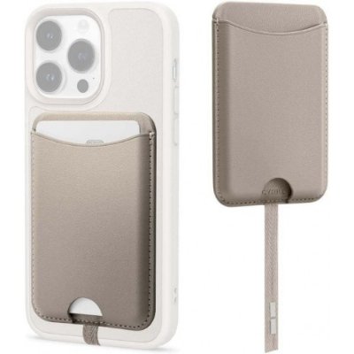 Spigen Ciel by Cyrill MagSafe iPhone 14 / iPhone 13 / iPhone 12 Serisi için Cüzdan Kajuk Mag Cream - AFA05260