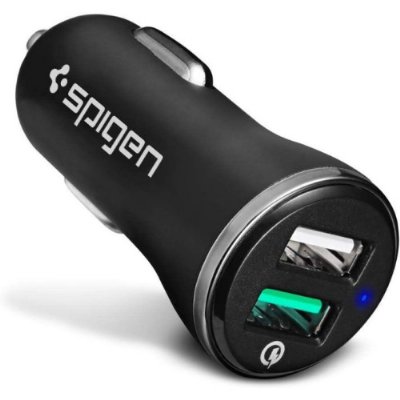 Spigen F27QC Çift USB 2.4A Hızlı Araç Şarj Aleti Teşhir