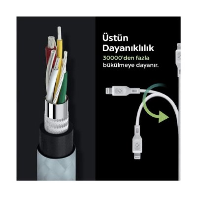 Spigen Essential C10CL 1 m Type-C to Lightning Şarj Kablosu