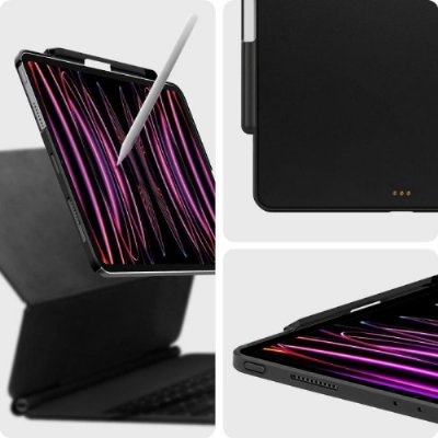 iPad Pro 12.9'' (2022 / 2021) Kılıf, Spigen Thin Fit Pro Black Teşhir