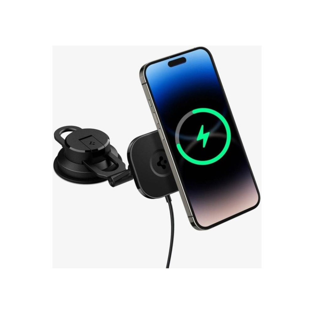 Spigen MagFit Dashboard Araç içi Telefon Tutucu + Manyetik Kablosuz Şarj Cihazı iPhone MagSafe - ACP04629 Outlet