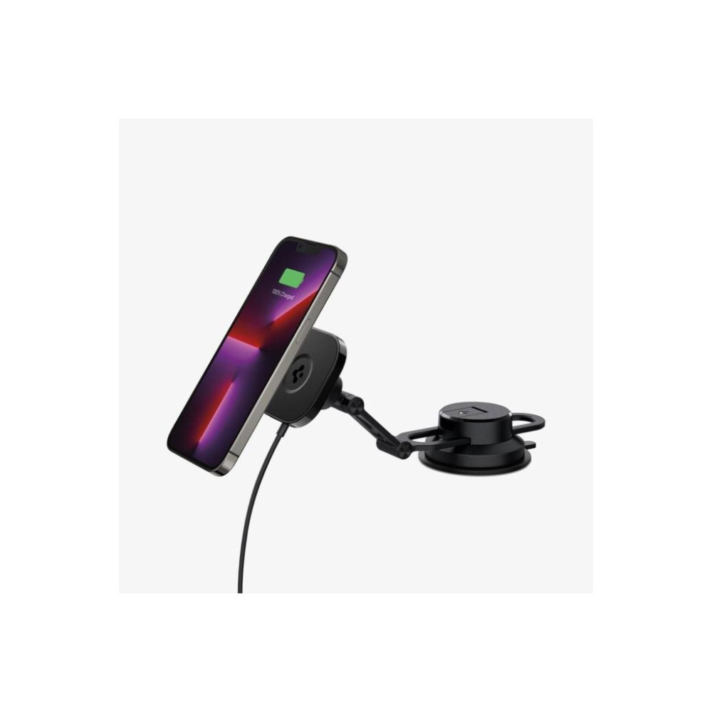 Spigen MagFit Dashboard Araç içi Telefon Tutucu + Manyetik Kablosuz Şarj Cihazı iPhone MagSafe - ACP04629 Outlet