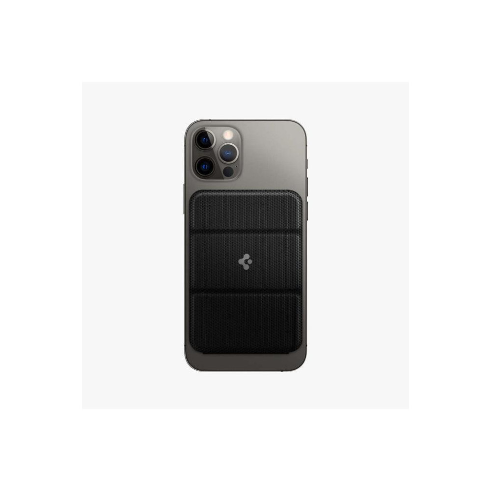 Spigen MagFit iPhone için MagSafe özellikli Kartlı Manyetik Cüzdan Smart Fold Wallet Black - AMP02746 Teşhir
