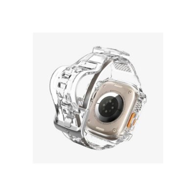 Spigen Apple Watch 49mm (Ultra 2/1) Kılıf & Kordon Kayış Rugged Armor Pro Crystal Clear Outlet