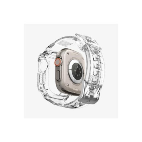 Spigen Apple Watch 49mm (Ultra 2/1) Kılıf & Kordon Kayış Rugged Armor Pro Crystal Clear Outlet