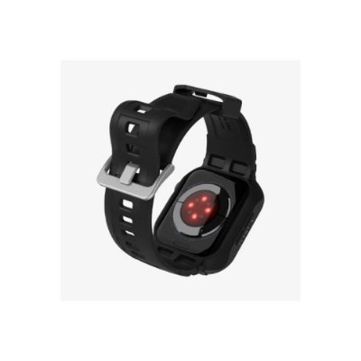 Spigen Apple Watch 45mm (Seri 9/8/7) Kılıf & Kordon Kayış Rugged Armor Pro Black Outlet