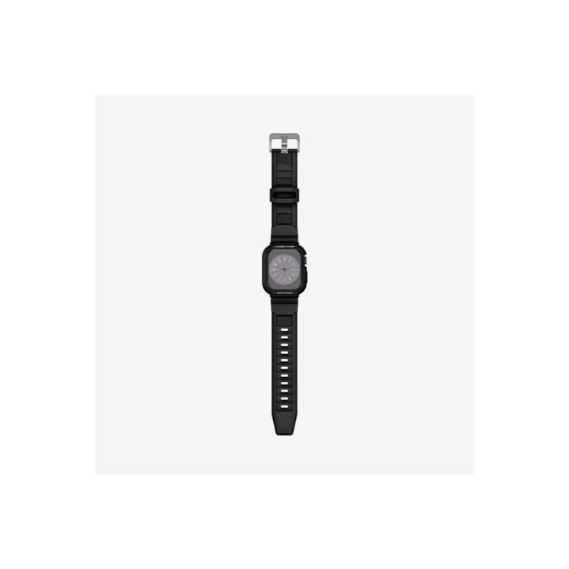 Spigen Apple Watch 45mm (Seri 9/8/7) Kılıf & Kordon Kayış Rugged Armor Pro Black Outlet