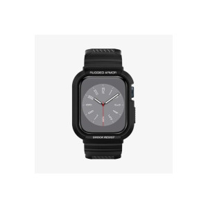 Spigen Apple Watch 41mm (Seri 9/8/7) Kılıf & Kordon Kayış Rugged Armor Pro Black Outlet