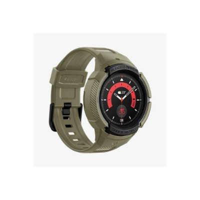 Spigen Galaxy Watch 5 Pro (45mm) Kılıf & Kordon Kayış Rugged Armor Pro Vintage Khaki Outlet