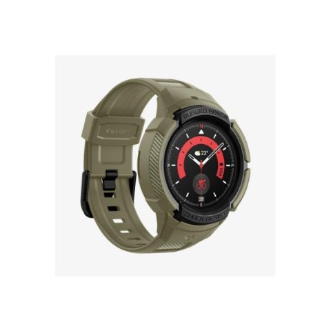 Spigen Galaxy Watch 5 Pro (45mm) Kılıf & Kordon Kayış Rugged Armor Pro Vintage Khaki Outlet