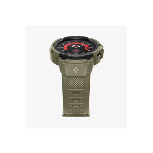 Spigen Galaxy Watch 5 Pro (45mm) Kılıf & Kordon Kayış Rugged Armor Pro Vintage Khaki Outlet