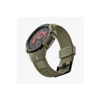 Spigen Galaxy Watch 5 Pro (45mm) Kılıf & Kordon Kayış Rugged Armor Pro Vintage Khaki Outlet