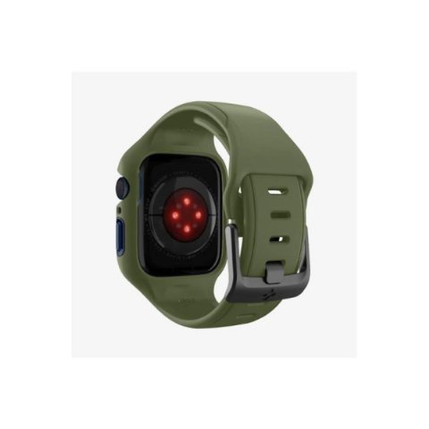 Spigen Apple Watch 45mm (Seri 9/8/7) Kılıf & Kordon Kayış Liquid Air Pro Moss Green Outlet