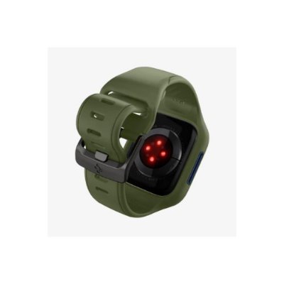 Spigen Apple Watch 45mm (Seri 9/8/7) Kılıf & Kordon Kayış Liquid Air Pro Moss Green Outlet