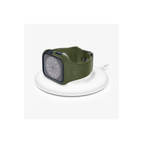 Spigen Apple Watch 45mm (Seri 9/8/7) Kılıf & Kordon Kayış Liquid Air Pro Moss Green Outlet