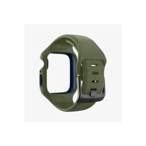 Spigen Apple Watch 45mm (Seri 9/8/7) Kılıf & Kordon Kayış Liquid Air Pro Moss Green Outlet