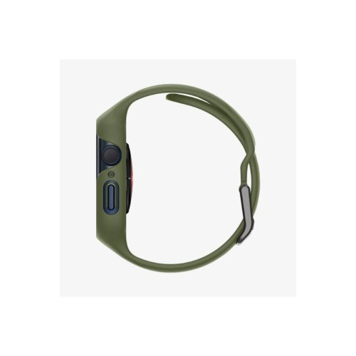 Spigen Apple Watch 45mm (Seri 9/8/7) Kılıf & Kordon Kayış Liquid Air Pro Moss Green Outlet