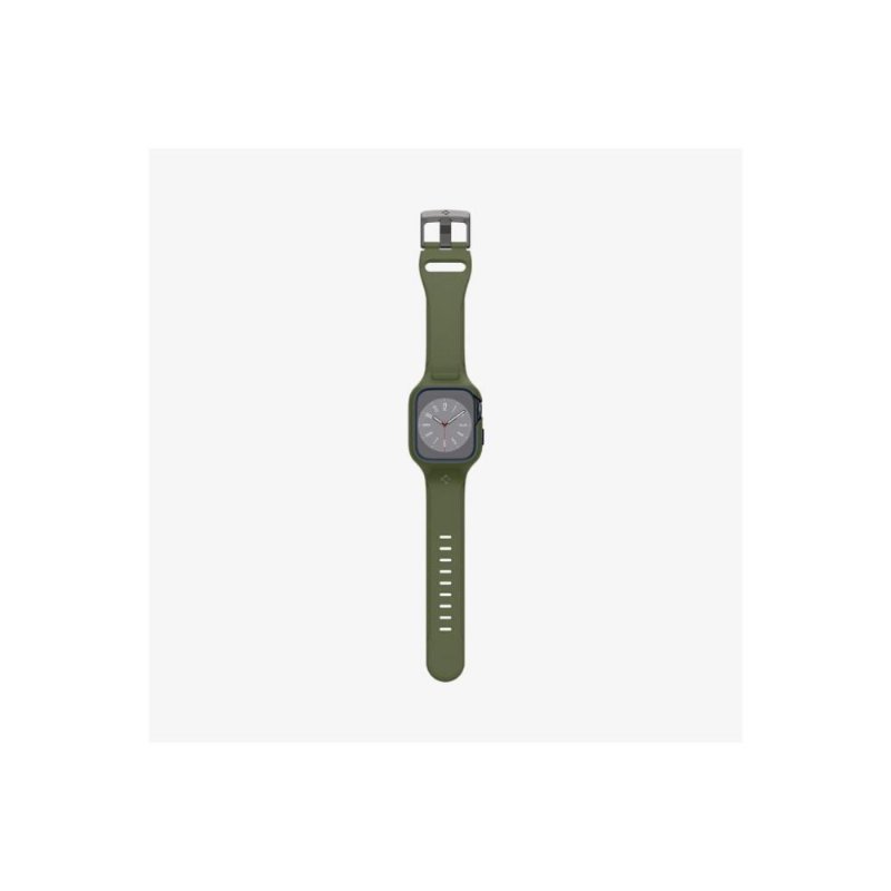 Spigen Apple Watch 45mm (Seri 9/8/7) Kılıf & Kordon Kayış Liquid Air Pro Moss Green Outlet