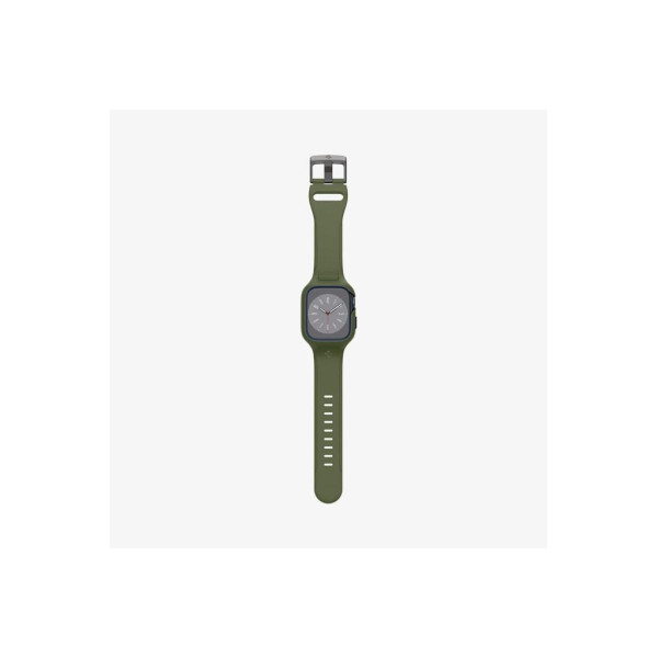 Spigen Apple Watch 45mm (Seri 9/8/7) Kılıf & Kordon Kayış Liquid Air Pro Moss Green Outlet