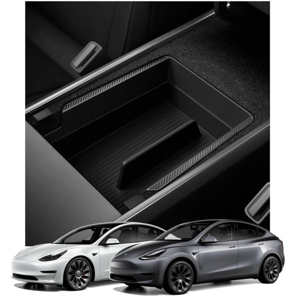 Spigen Tesla Model Y (2024-2023) & Model 3 (2023) Kol Dayama (Kolçak) Konsol İçi Düzenleyici TO224 Black - ACP06258 Teşhir