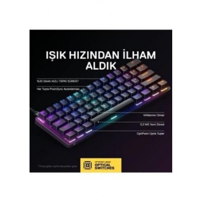 SteelSeries APEX 9 Mini RGB Optik Switch Kablolu Oyuncu Klavyesi