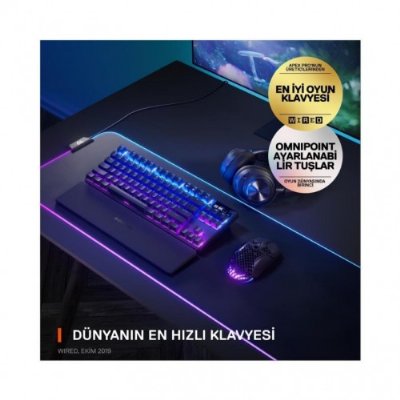 SteelSeries Apex Pro TKL RGB Mekanik Oyuncu Klavyesi Teşhir