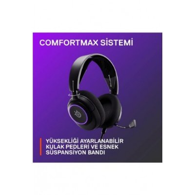 SteelSeries Arctis Nova 3 RGB Kablolu Mikrofonlu Kulak Üstü Oyuncu Kulaklığı