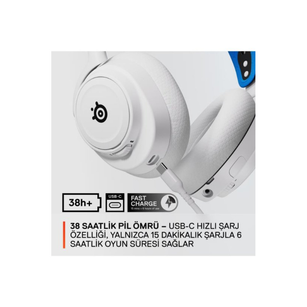 SteelSeries Arctis Nova 7P Beyaz Kablosuz Kulak Üstü Oyuncu Kulaklığı Teşhir