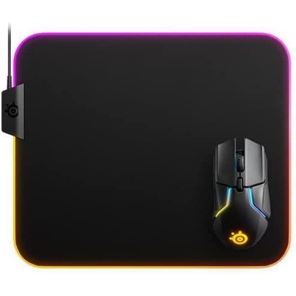 SteelSeries Qck Medium Prism - 2 Bölgeli RGB Aydınlatma - Gaming Mousepad