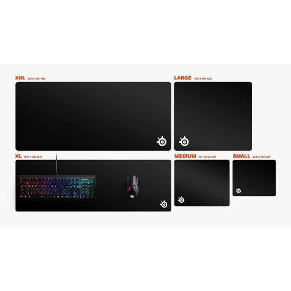 SteelSeries Qck Medium Prism - 2 Bölgeli RGB Aydınlatma - Gaming Mousepad