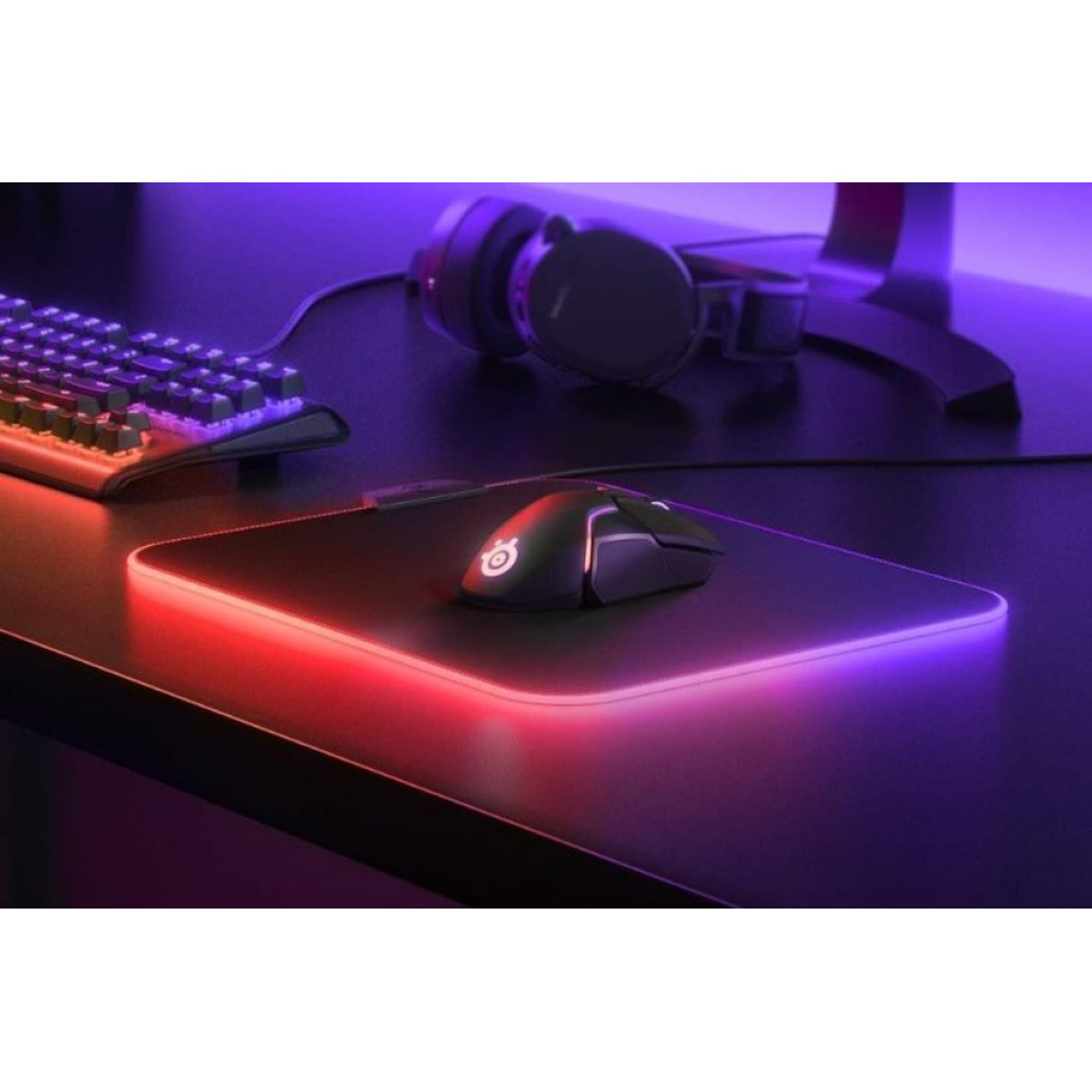 SteelSeries Qck Medium Prism - 2 Bölgeli RGB Aydınlatma - Gaming Mousepad