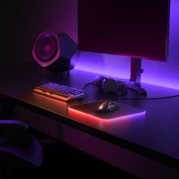 SteelSeries Qck Medium Prism - 2 Bölgeli RGB Aydınlatma - Gaming Mousepad