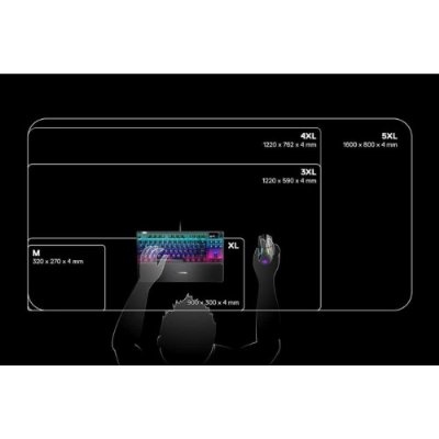 SteelSeries Qck Medium Prism - 2 Bölgeli RGB Aydınlatma - Gaming Mousepad