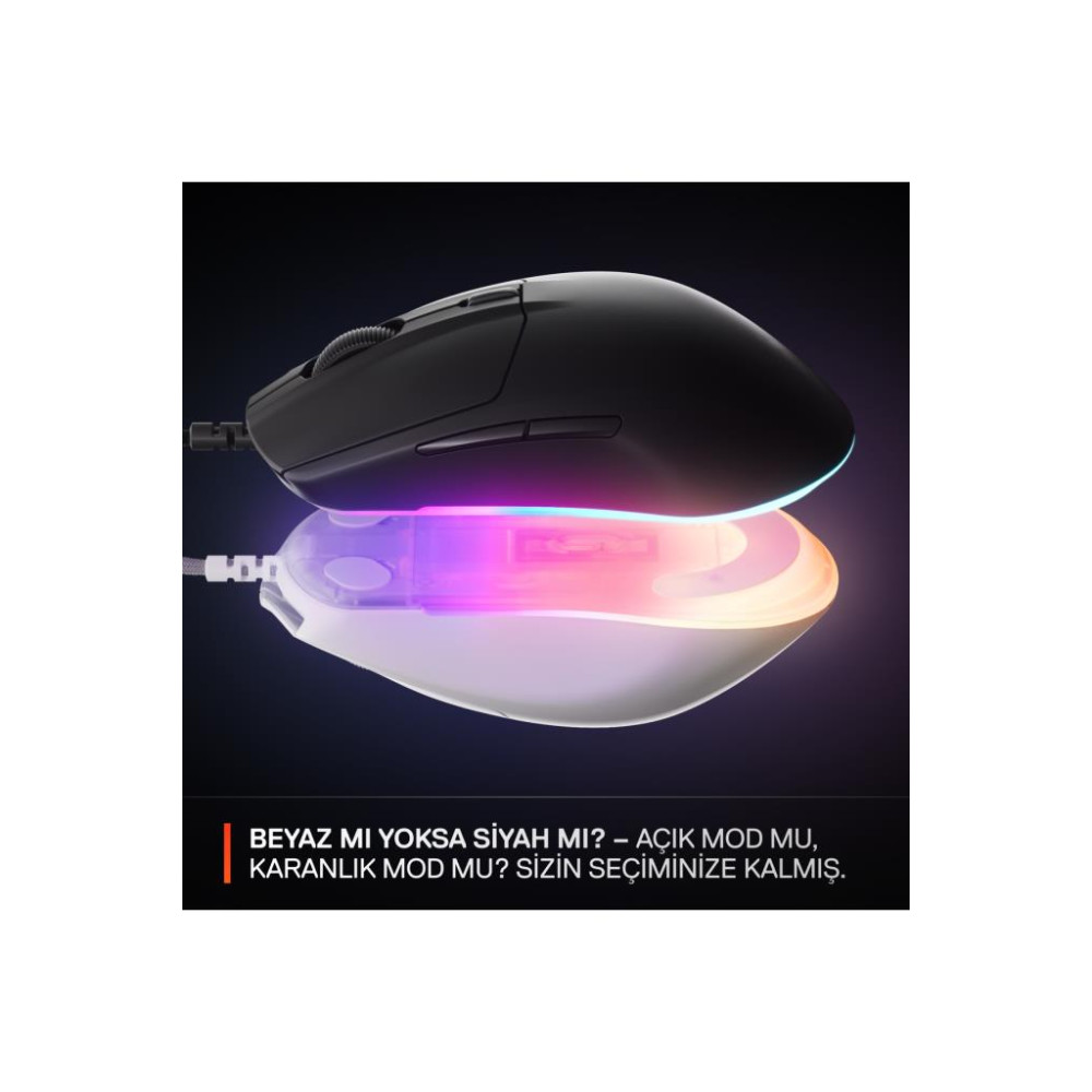 SteelSeries Rival 3 Gen 2 Siyah RGB Optik Kablolu Oyuncu Mouse Teşhir
