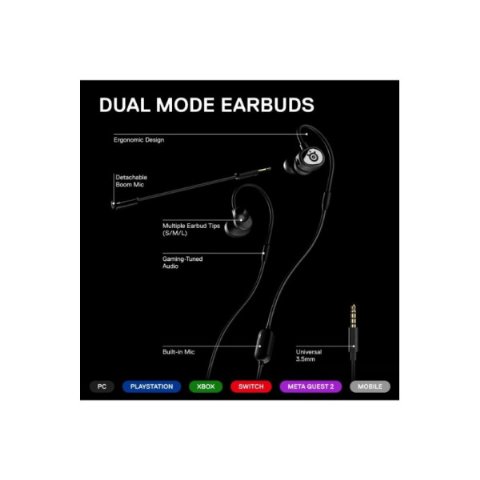 SteelSeries TusQ Kablolu Kulak İçi Oyuncu Kulaklığı Outlet