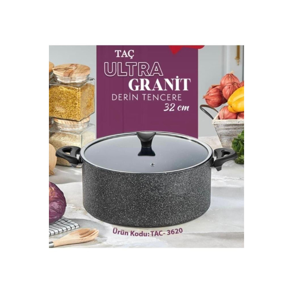 Taç Ultra 32 cm Derin Granit Tencere Outlet
