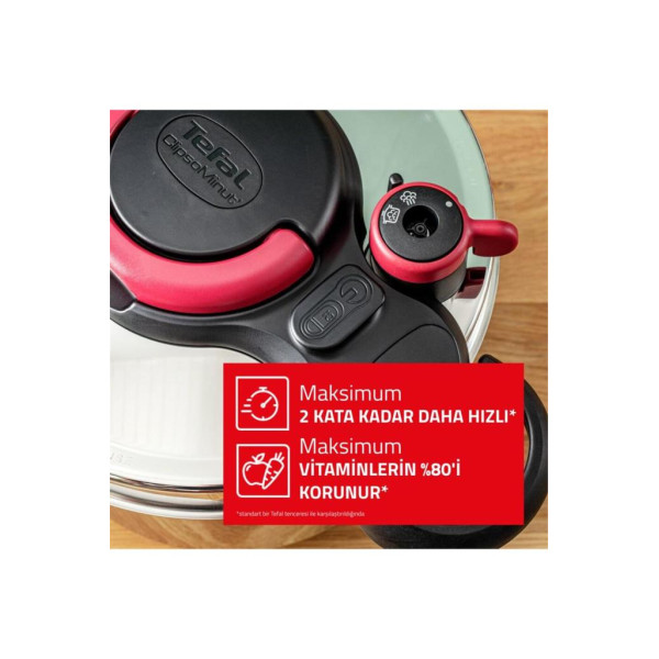 Tefal Clipso Minut Easy 6 lt Düdüklü Tencere Teşhir