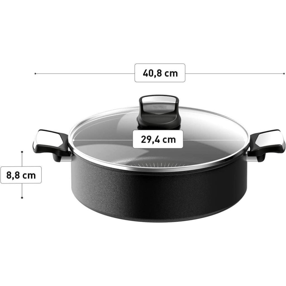Tefal Titanyum 6X Unlimited One İndüksiyon Tabanlı 28 cm Kısa Tencere Outlet