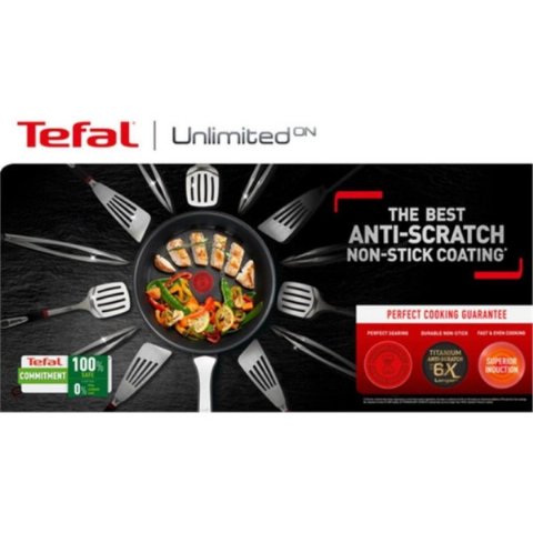 Tefal Titanyum 6X Unlimited One İndüksiyon Tabanlı 20-24-28 cm 3'lü Tava Seti